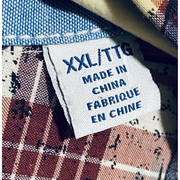 Tommy Bahama Button Up Men XXL Palm Springs Martini Plaid Flip Cuff Red - Picture 5 of 6